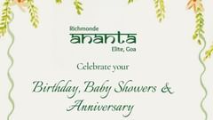 An creative image of Babyshowers, Birthday, and Anniversary celebrations at Richmonde Ananta Elite, Goa
